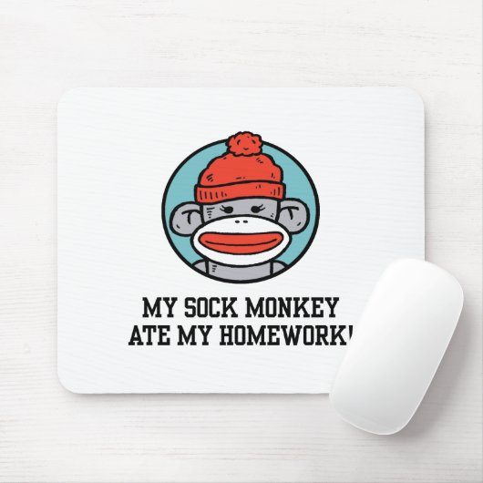 Funny Sock Monkey Muismat (Met muis)