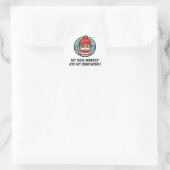 Funny Sock Monkey Ronde Sticker (Tas)