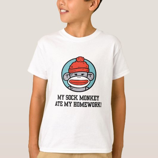 Funny Sock Monkey T-shirt (Voorkant)
