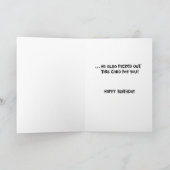 Funny Sock Monkey Verjaardag Kaart (Binnen)