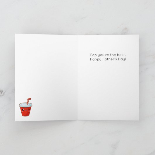 Funny Soda Beste Pop Pun Vaderdag Kaart (Binnen)