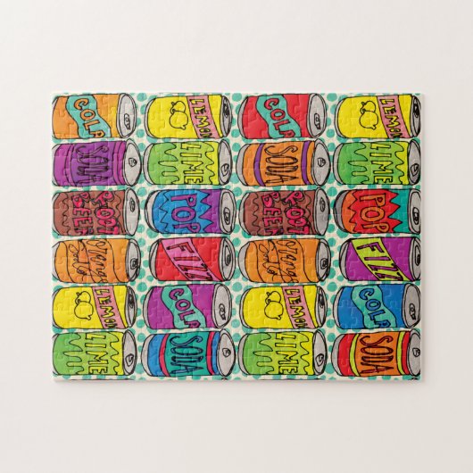 Funny Soda Cans Colorful Pattern Legpuzzel (Horizontaal)