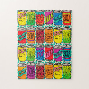 Funny Soda Cans Colorful Pattern Legpuzzel