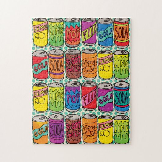 Funny Soda Cans Colorful Pattern Legpuzzel (Verticaal)