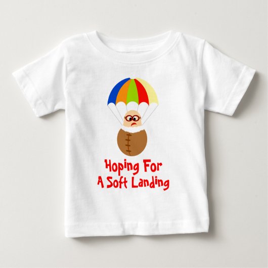 Funny Soft Landing Parachuting Baby T-shirt (Voorkant)