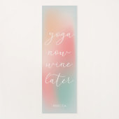 Funny Soft Pastel Gradient Yoga Wine later Yogamat (Voorkant)