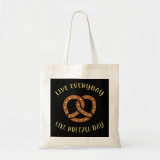 Funny Soft Pretzel Day Tote Bag