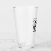 Funny softball cartoon, aangepaste naam Birthday Glas (Rechts)