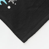 Funny Softball Christmas Reindeer Santa Hat Lights Fleece Deken (Hoek)