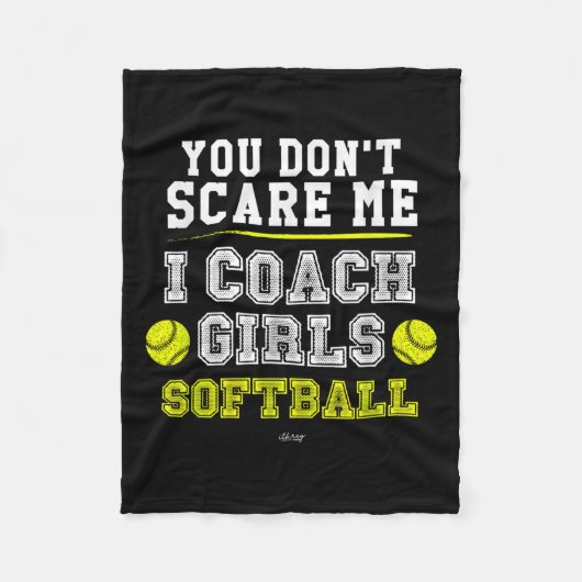 Funny Softball Coach You Don't E Me I Coach Girls  Fleece Deken (Voorkant)