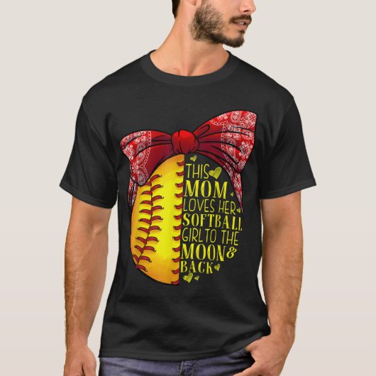 Funny Softball Gift Mam Vrouwen Pitcher Catcher Gi T-shirt (Voorkant)