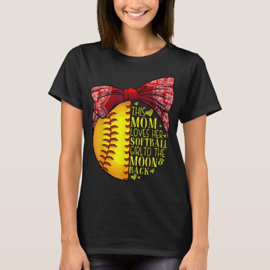 Funny Softball Gift Mam Vrouwen Pitcher Catcher Gi T-shirt (Voorkant)