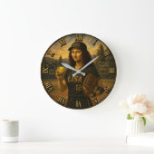 Funny Softball Mona Lisa Pitcher Gift Grote Klok (Huis)