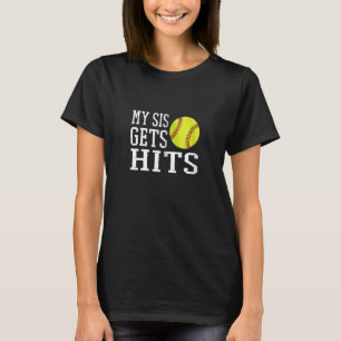 Funny Softball My Sis krijgt haar broer en zuster T-shirt