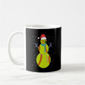 Funny Softball Snowman-kerstcadeau Koffiemok (Links)
