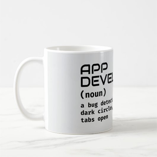 Funny Software Developer Definition Gift Koffiemok (Links)