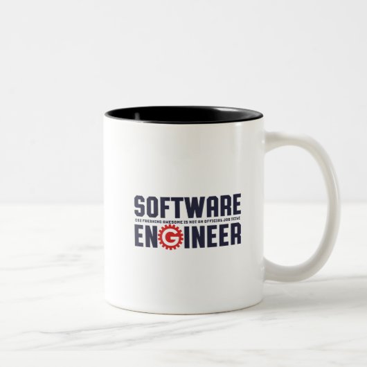 Funny Software Engineer Humor Engineering Major Tweekleurige Koffiemok (Rechts)