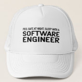 Funny Software Engineer Trucker Pet (Voorkant)