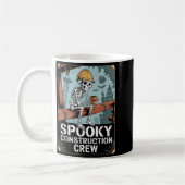 Funny Soky Skeleton Workers Halloween Construction Koffiemok (Links)