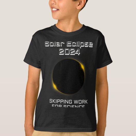 Funny Solar Eclipse Skipping Work Science T-shirt (Voorkant)