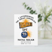 Funny Solar Eclipse Sunscreen Briefkaart (Staand voorkant)