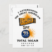 Funny Solar Eclipse Sunscreen Briefkaart (Voorkant / Achterkant)