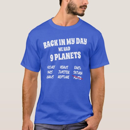 Funny Solar System, 9 Planeten T-shirt (Voorkant)