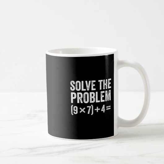 Funny Solve The Problem 67 Meme Six Seven Koffiemok (Rechts)
