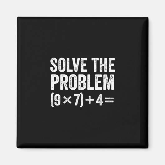 Funny Solve The Problem 67 Meme Six Seven  Magneet (Voorkant)