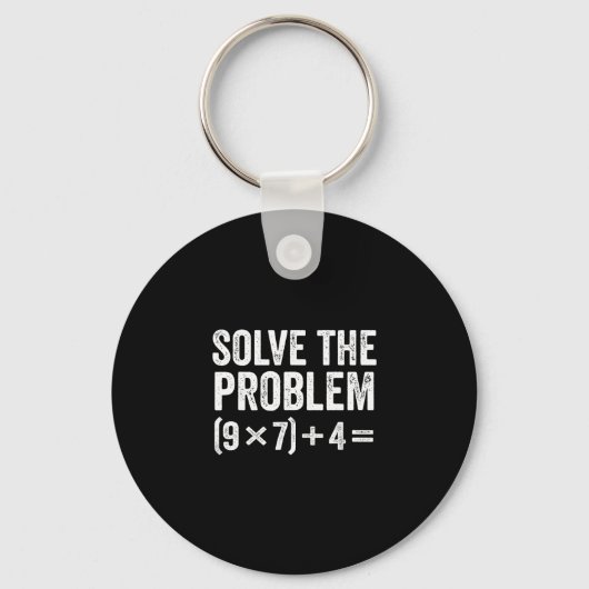 Funny Solve The Problem 67 Meme Six Seven  Sleutelhanger (Voorkant)