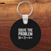 Funny Solve The Problem 67 Meme Six Seven  Sleutelhanger (Voorkant)
