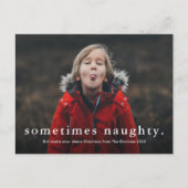 Funny Soms Naughty 3 Foto Merry Kerstry Feestdagenkaart (Voorkant)