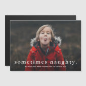 Funny Soms Naughty Photo Merry Kerstry Magnetische Uitnodiging (Voorkant / Achterkant)