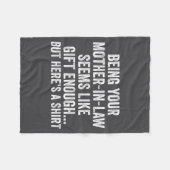 Funny Son In Law Sarcastic Humor Quote From Mother Fleece Deken (Voorkant (Horizontaal))