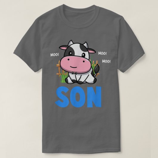 Funny Son Koe Cute Koe Farmer Birthday Matching Fa T-shirt (Design voorkant)