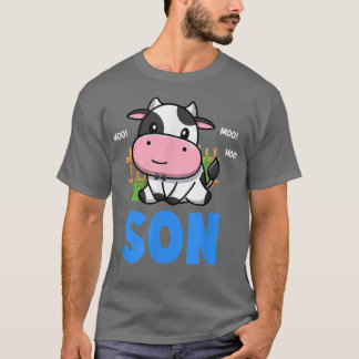 Funny Son Koe Cute Koe Farmer Birthday Matching Fa T-shirt