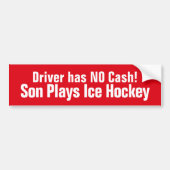 Funny, Son Plays Ice Hockey Bumpersticker (Voorkant)