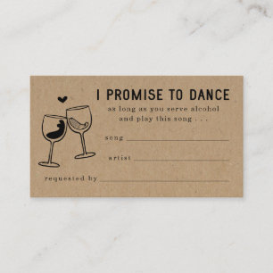 Funny Song Aanvraag Kaart Uitnodigingsbijlage Visitekaartje