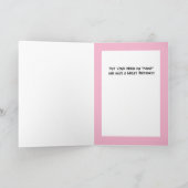 Funny Song in Mijn hoofd Birthday Kaart (Binnen)