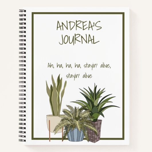 Funny Song Lyric Plant Theme Journal Notitieboek (Voorkant)