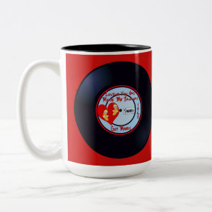 Funny Song Titles Living You heeft me Bananas gema Tweekleurige Koffiemok