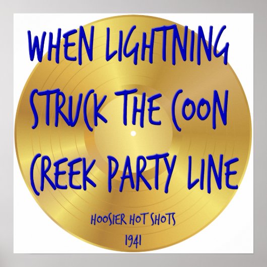 Funny Song Titles Old School Classic Redneck Music Poster (Voorkant)