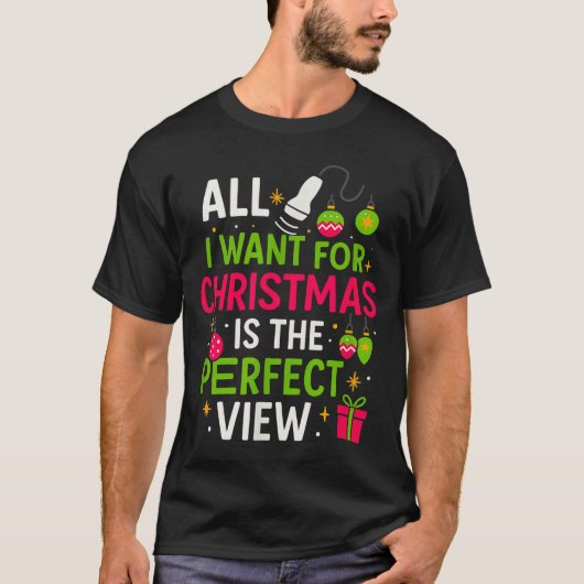 Funny Sonographer Christmas - Holiday Ultrasound T T-shirt (Voorkant)