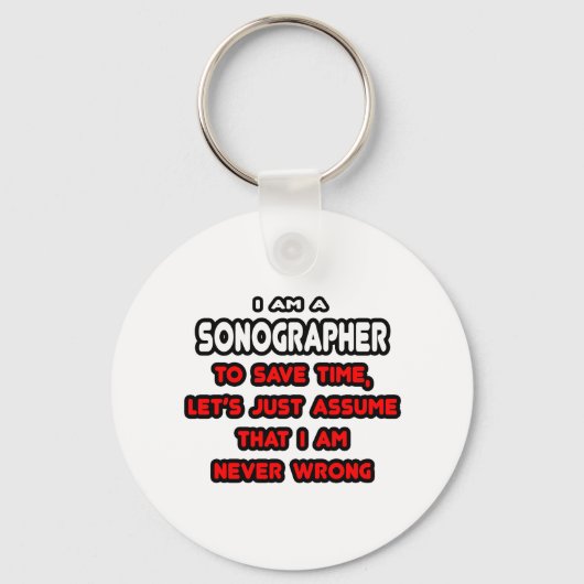 Funny Sonographer T-Shirts en Gifts Sleutelhanger (Voorkant)