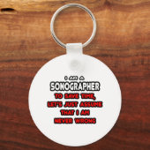 Funny Sonographer T-Shirts en Gifts Sleutelhanger (Voorkant)