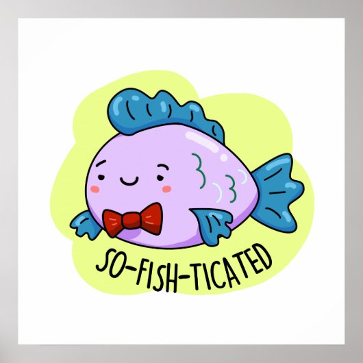 Funny Sophisticated Fish Pun, met zogenoemde visti Poster (Voorkant)