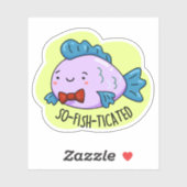 Funny Sophisticated Fish Pun, met zogenoemde visti Sticker (Vel)