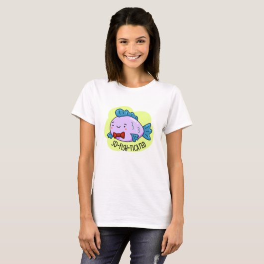 Funny Sophisticated Fish Pun, met zogenoemde visti T-shirt (Voorkant volledig)