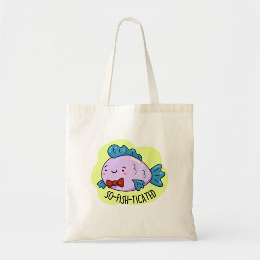 Funny Sophisticated Fish Pun, met zogenoemde visti Tote Bag (Voorkant)
