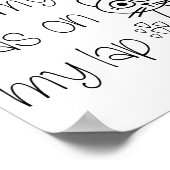 Funny Sorry Cat Was On Lap Cute Drawing Tygraphy  Poster (Hoek)